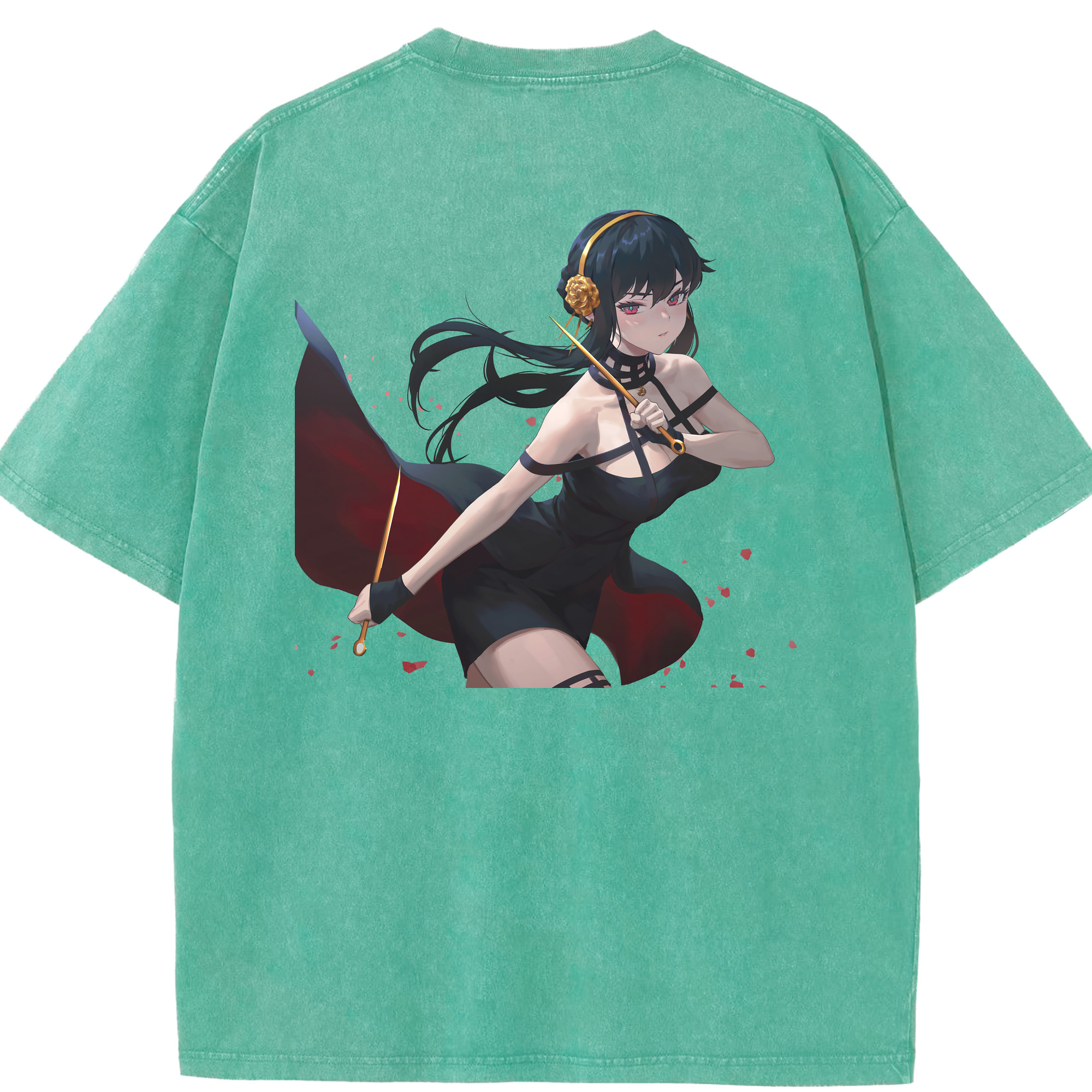 （画像用） SPY×FAMILY间谍家家酒 綿100% ヴィンテージ風 半袖Tシャツ（背面プリント）